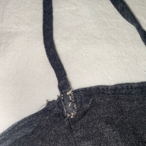 Cropped black shirt with lace up back - Picture 3 of 3